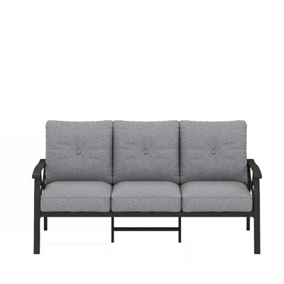 All-Weather Metal 3-Seat Patio Sofa