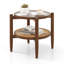 Alissandra Glass Top End Table
