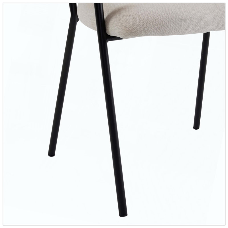 Ensemble de chaises de salle à manger avec accoudoirs modernes et rembourrés, idéal pour la salle à manger et les sièges de cuisine