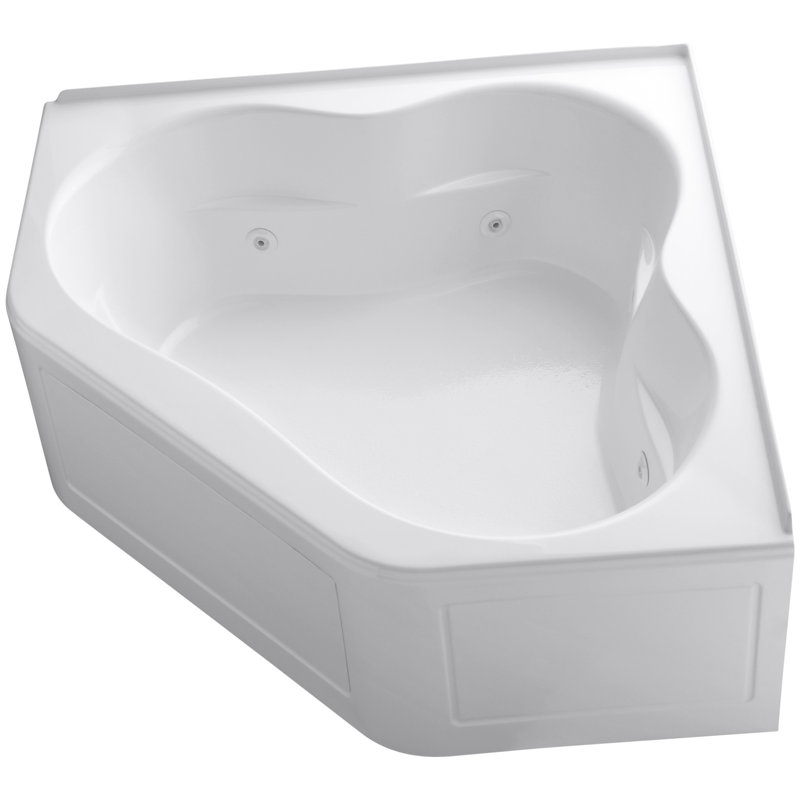 Baignoire tourbillon d'angle 60 "x 60" Tercet®, Blanc
