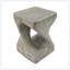 Table d'appoint MGO Twist Shape, texture semblable au bois, couleur grise-1280155368