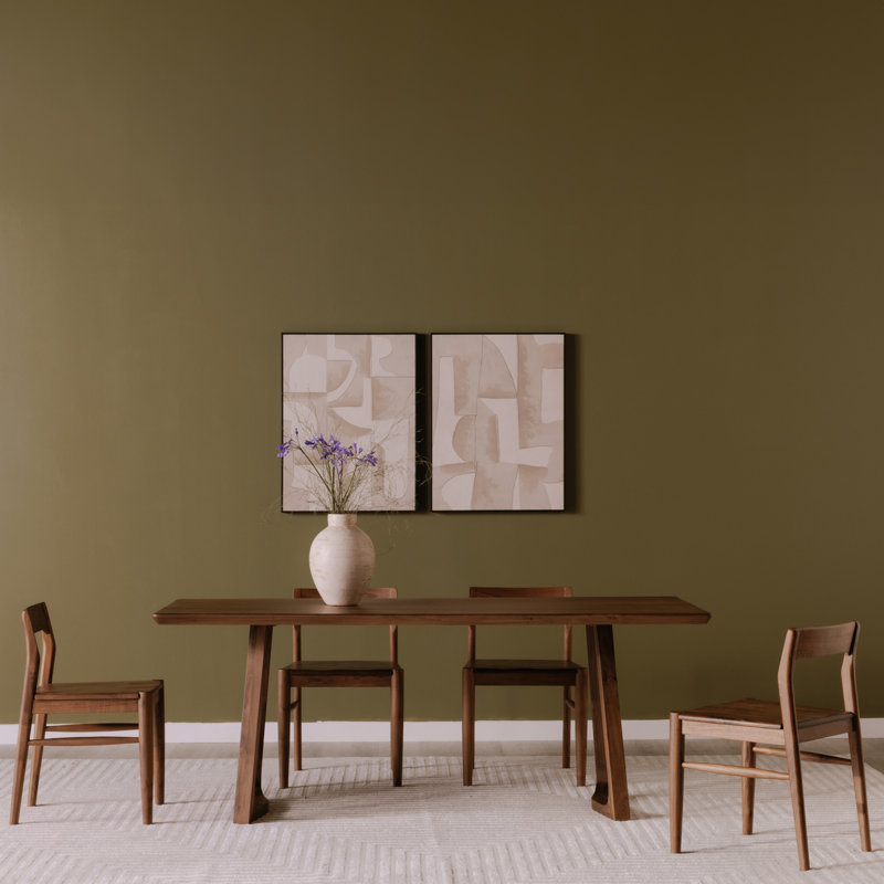 Longfellow Solid Wood Dining Table, Black