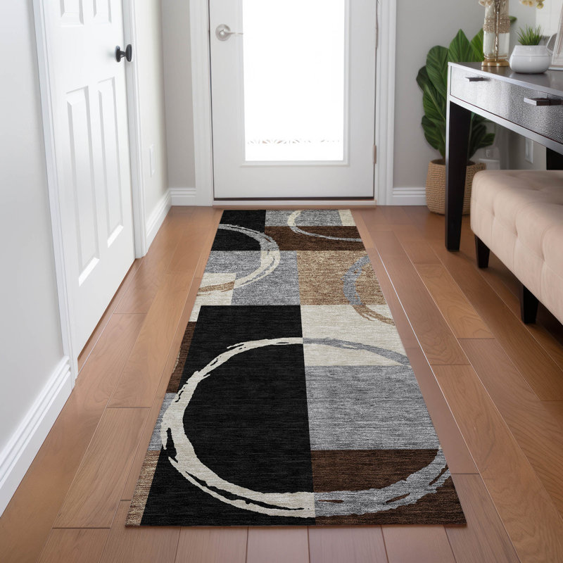 Aleh Area Rug with Non-Slip Backing, Runner 2'3" x 7'6"