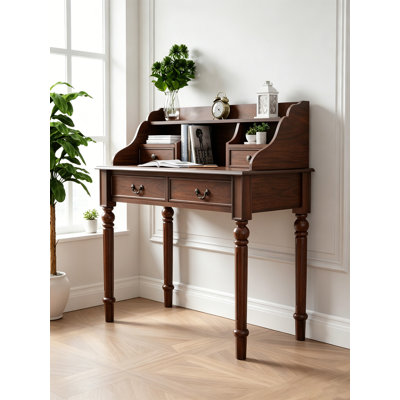 Bureau de rangement en bois d'hévéa de style américain pour bureau et chambre à coucher