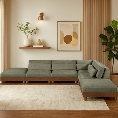 Canapé modulaire en tissu de chenille 160 po Turin
