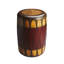 Navajo Leather 18"W Drum Side Table