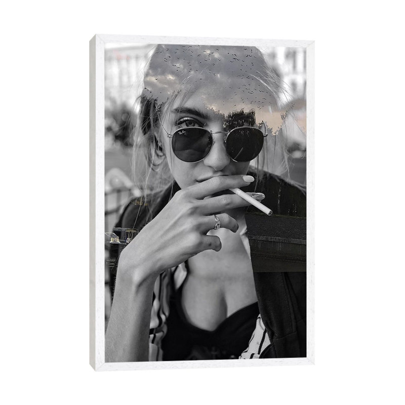 Memory by Yura Ashi - Print on Canvas, 66.04cm H x 45.72cm W x 3.81cm D, White Framed