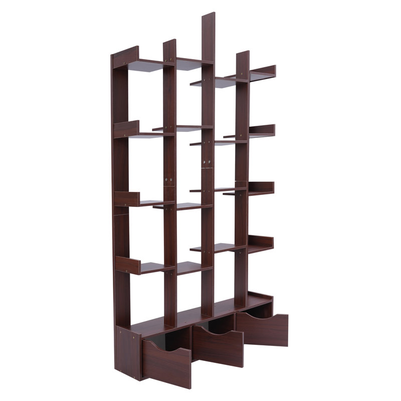 5-Tier Bookshelf with Bottom Cabinets, Modern Narrow Bookcase for Living Room, Bedroom & Study, 50kg/110lb Load Capacity