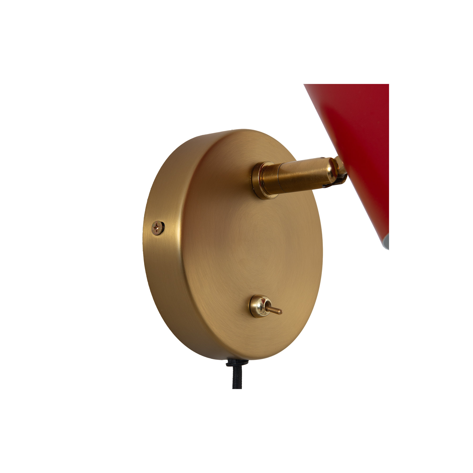 Culver Wall Sconce - plug-in, Crimson Red/Gold