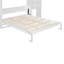 Grand lit escamotable avec bureau, coiffeuse et armoires, blanc