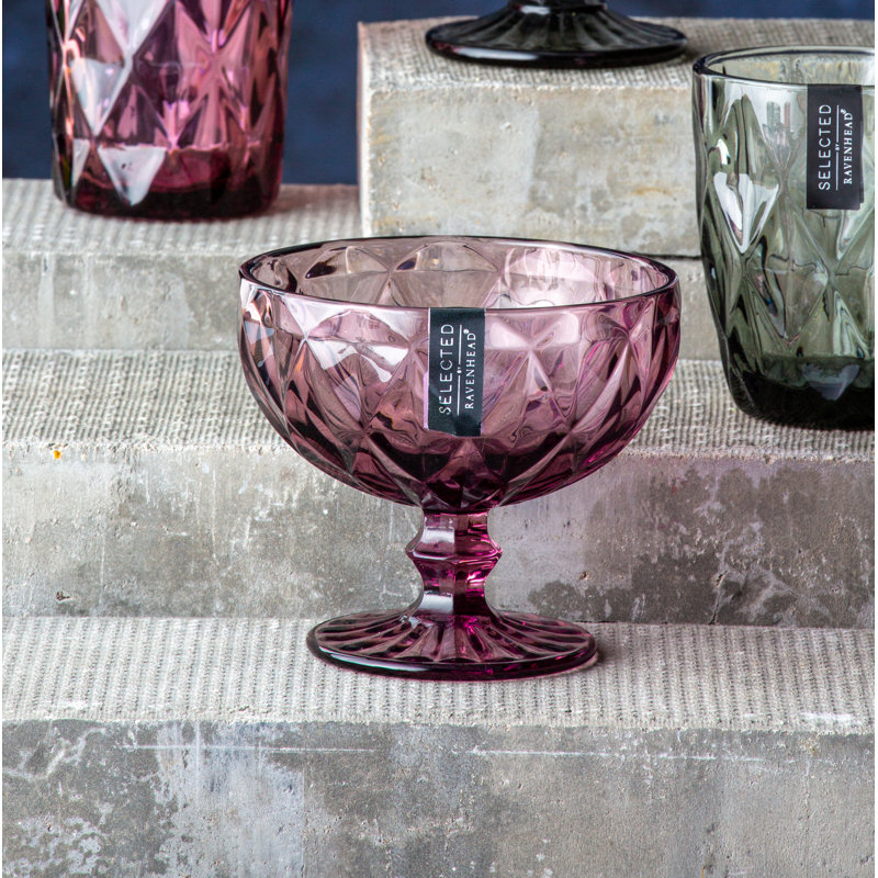 Gemstone Sundae Dishes/Desert Bowls, Pink