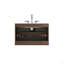 Meuble-lavabo mural de 30 po avec lavabo en céramique avec trois trous de robinet, grand meuble-lavabo flottant de rangement pour salle de bain moderne, lavabo une pièce sans drain, pré-assemblé