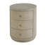 Table de bout ronde à 3 tiroirs en bois l 22 po Celine, taupe antique-129414682