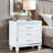 Nightstands With Mirror Frame Accents, Bedside Table With Two Drawers And One Hidden Drawer, End Table With Crystal Pull
