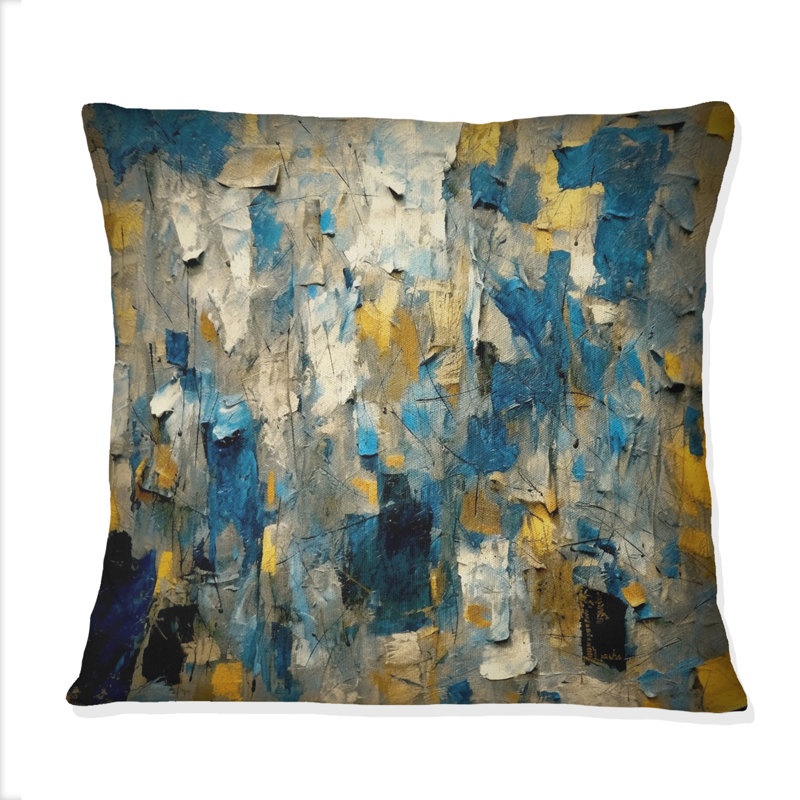 Coussin décoratif rétro Southern Sunset Abstract Expressionism II - Abstract Collages