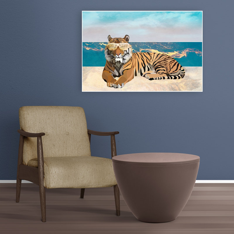 Chill Tiger Beach Abstract Tiger Beach Nature Wall Art Print by Sarah Manovski - Wrapped Canvas Print, 60.96cm H x 91.44cm W
