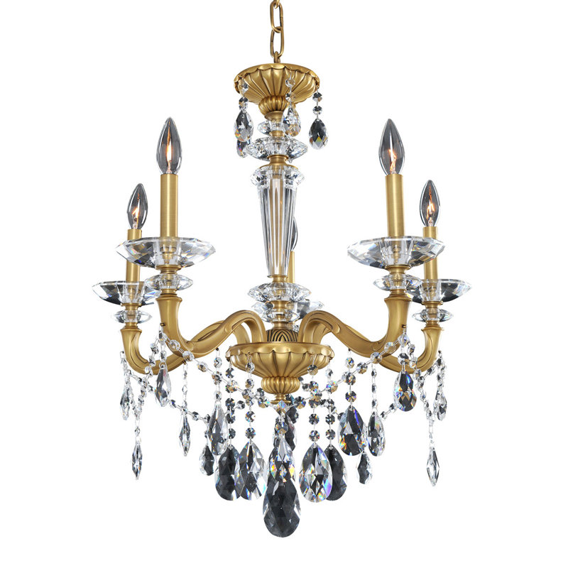 Lustre historique en laiton / transparent Jolivet 5 LT Allegri