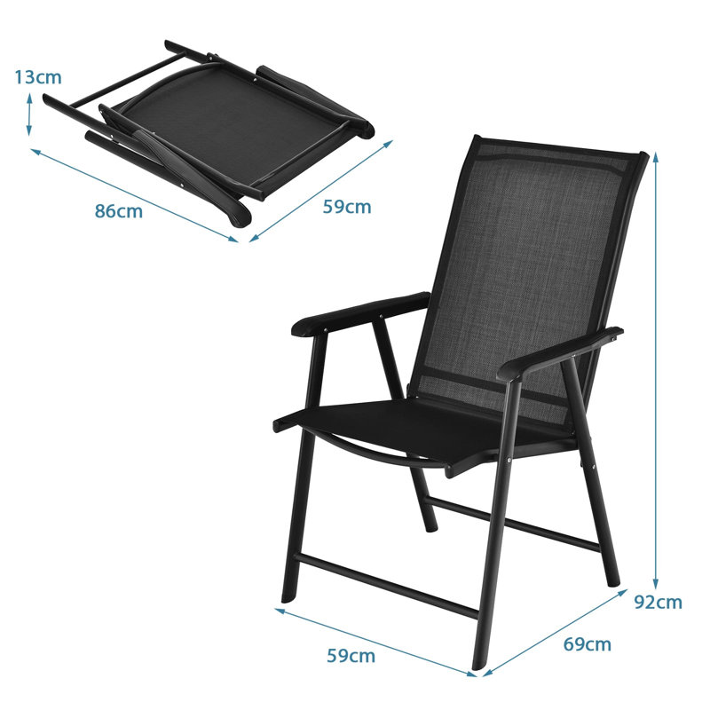 Patio Dining Armchair, Black