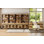  Ensemble de mobilier de bureau: bureau de direction moderne de 59 po avec station de charge et tiroirs et quatre bibliothèques de 72 po de hauteur avec armoire de rangement, mobilier de bureau personnel pour le travail