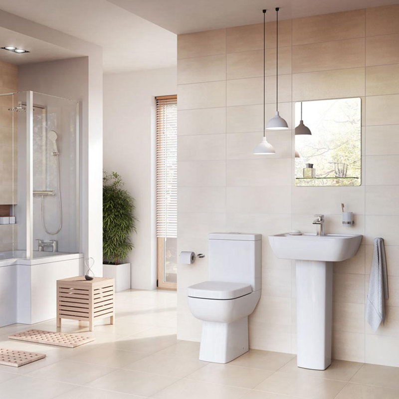 White Stone Railway 855mm L x 450mm W White Ceramic Rectangular Sink with Overflow