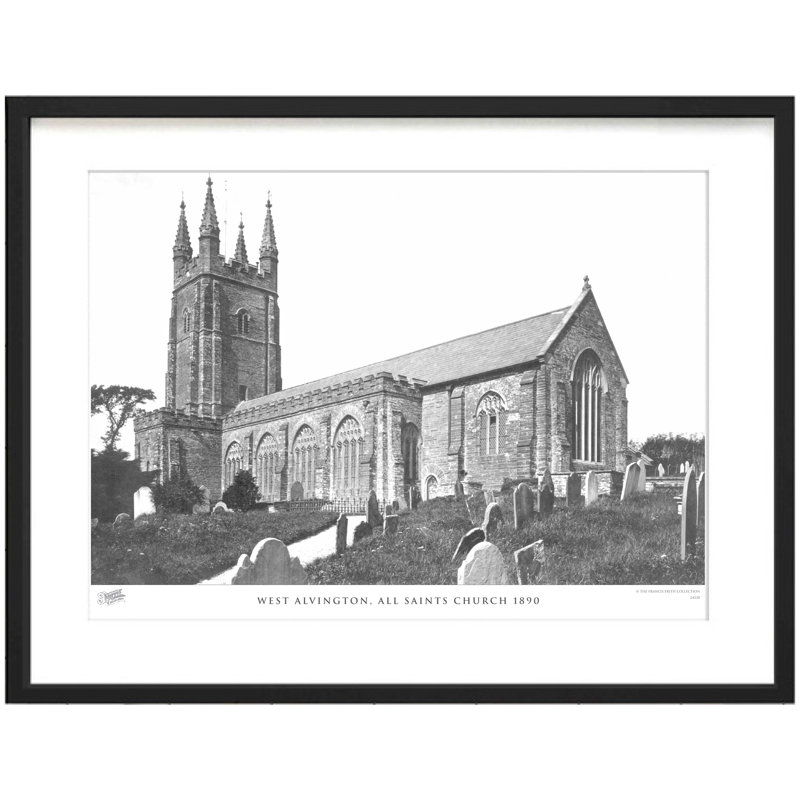West Alvington, All Saints Church 1890 by Francis Frith - Single Picture Frame Print, 60cm H x 80cm W x 2.3cm D