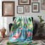 Plumes roses - couverture sherpa 1 pièce de qualité supérieure 0122-100794638