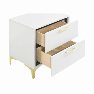 2-Drawer Rectangular Nightstand