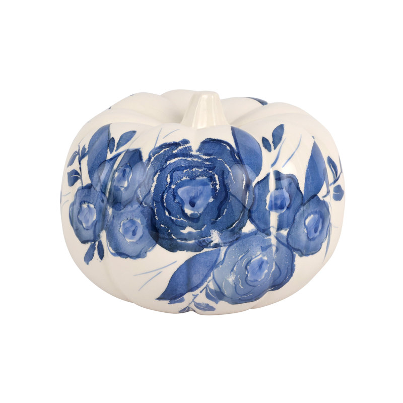 Camélia bleu moyen citrouille figurative