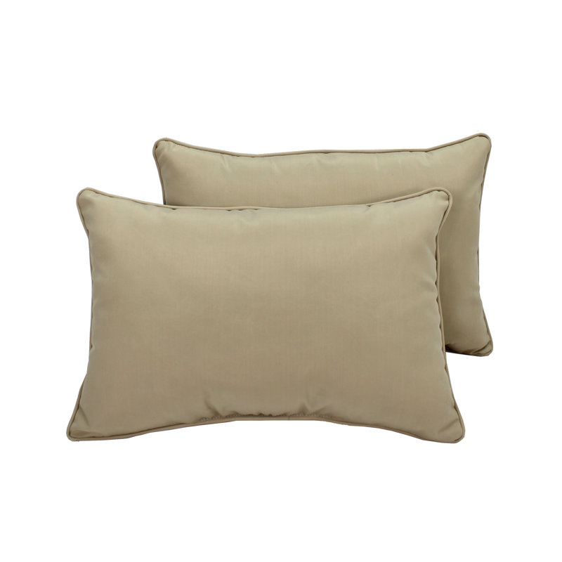 Housse et insert de coussin rectangulaire intérieur / extérieur Element, 12 po x 20 po, Sable beige