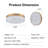 Modern Glass Drum Led Flush Mount