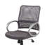 Chaise de travail roulante Toi, filet gris anthracite, étain, réglable