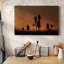 Silhouette coucher de soleil sur toile tendue-1751968763