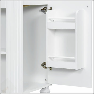 Meuble-lavabo de 24 po avec lavabo, structure en bois massif durable, porte à fermeture en douceur et nombreuses options de rangement