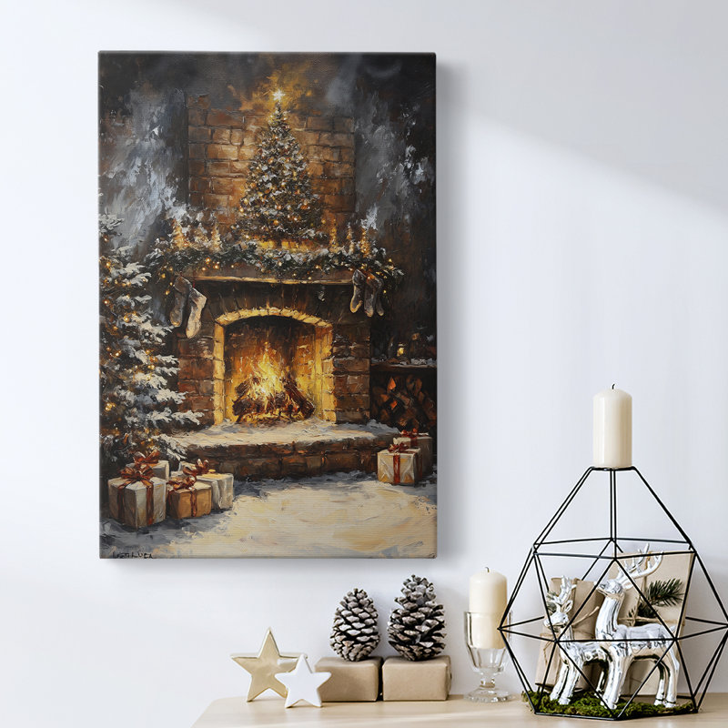 Art des Fêtes de Noël - Toile tendue avec châssis Dxxxx, H 48 po x l 32 po