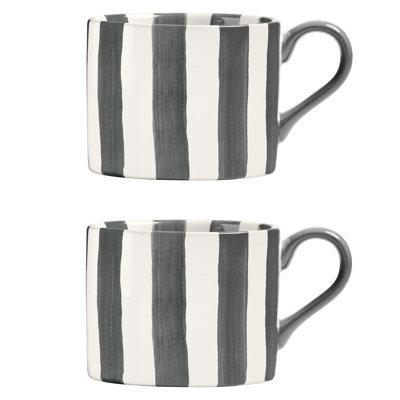 Stripes Stoneware Coffee Mug
