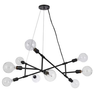 Kaze 9 - Light Dimmable Sputnik Modern Linear Chandelier