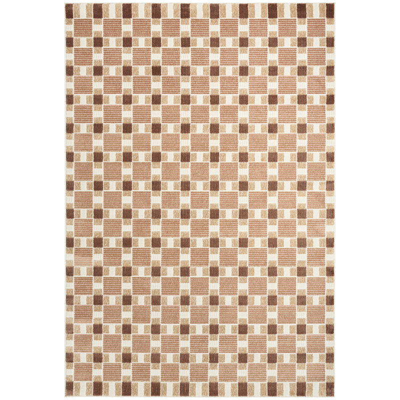 Capodilupo Rust Modern Indoor Rug, Rectangle 5' x 7'