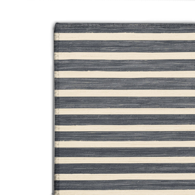 Tapis intérieur / extérieur gris HorizontalStripes, Rectangulaire 2 pi x 3 pi