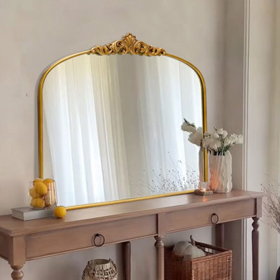 Baroque Style Metal Frame Wall Mirror