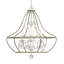 Lustre à trois lumières de la collection Fleurette, blanc chalet