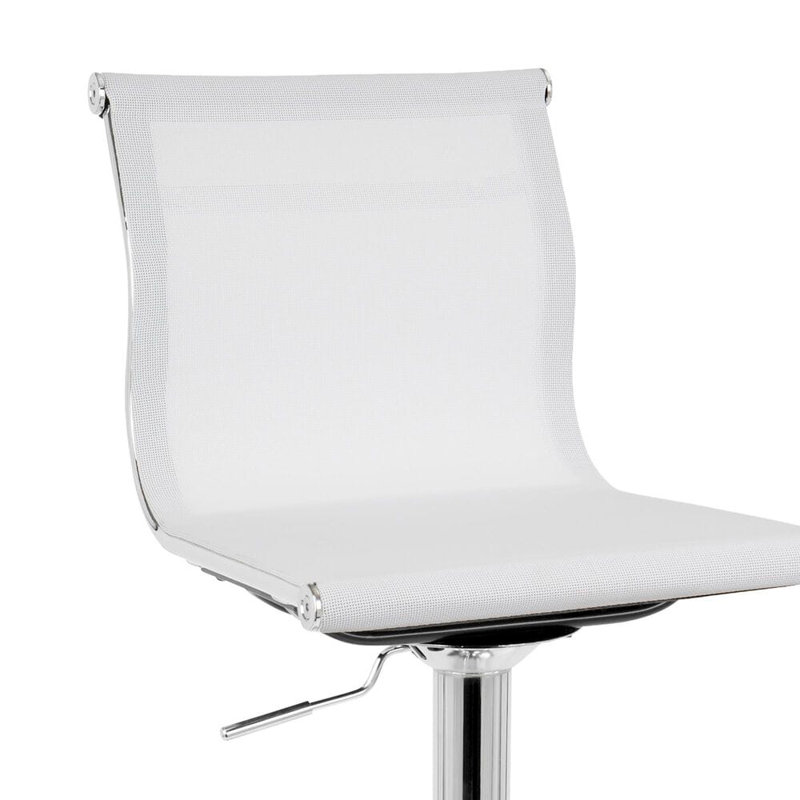 Tabouret pivotant à hauteur réglable Carlos, Blanc