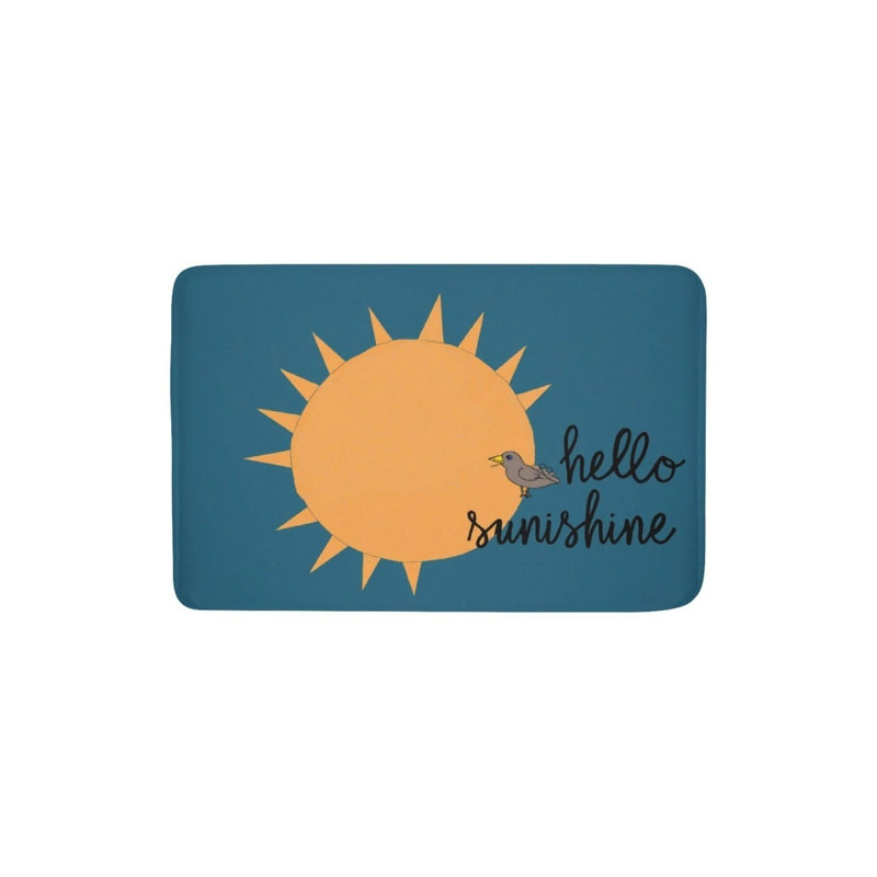Tapis pour salle de bain Hello Sunshine Bird, 16 x 24