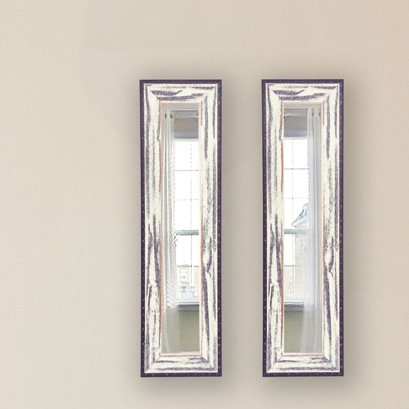 Letson Wood Flat Wall Mirror, 39.5" H x 11.5" W