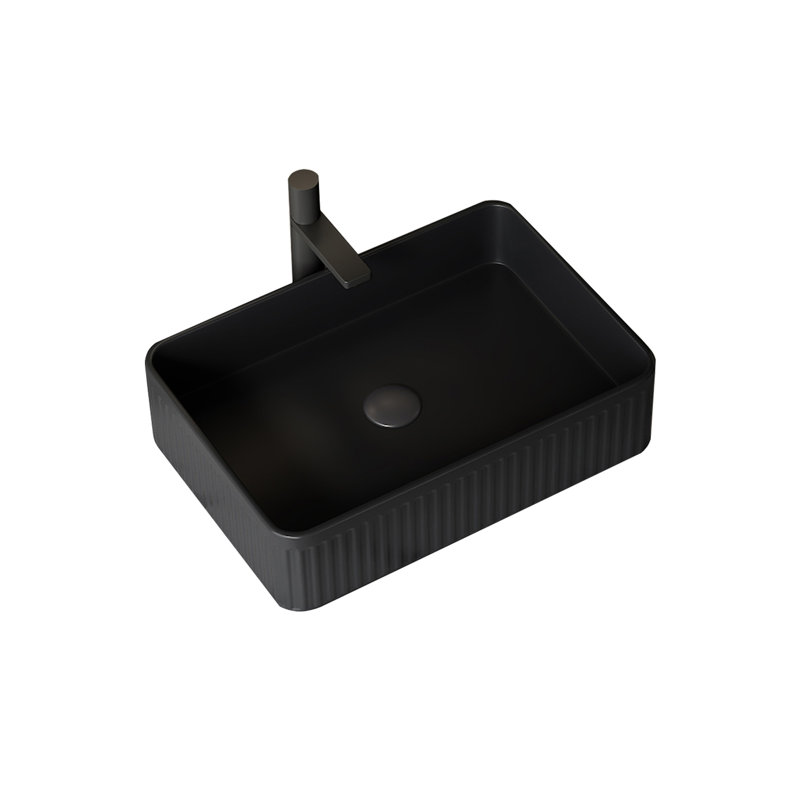 Lavabo de salle de bain 20 po, Noir