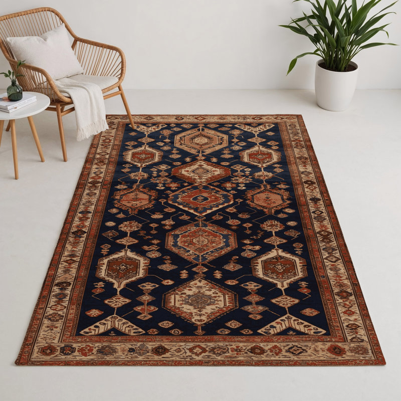 Tapis turc intérieur et extérieur brun, Rectangle 5 pi x 7 pi