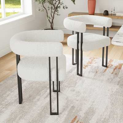 Ensemble de 2 fauteuils de salle à manger rembourrés