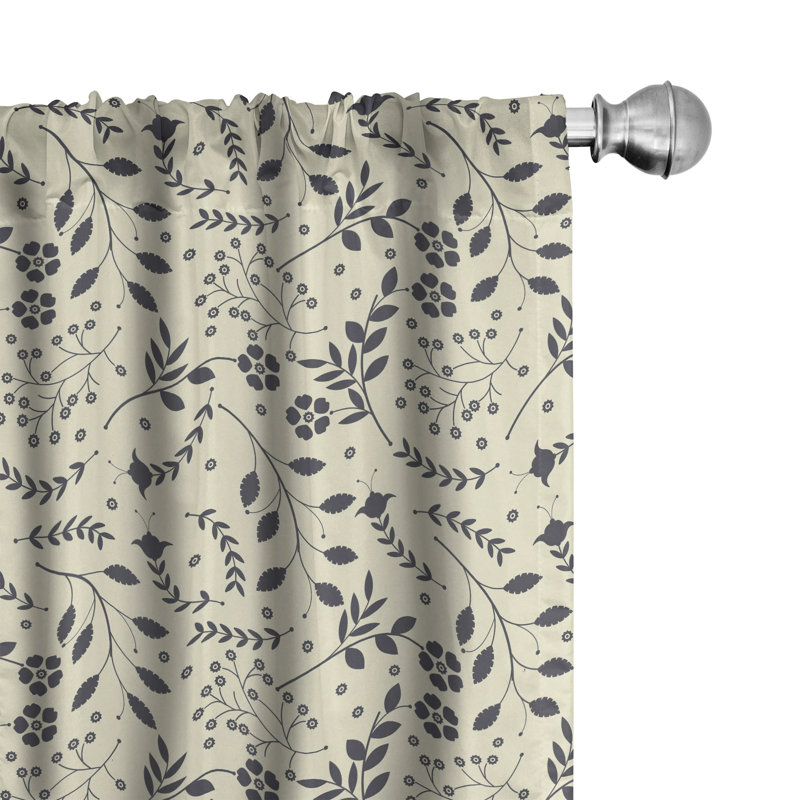 Paire de rideaux semi-transparents avec passe-tringle, 28 po x 84 po
