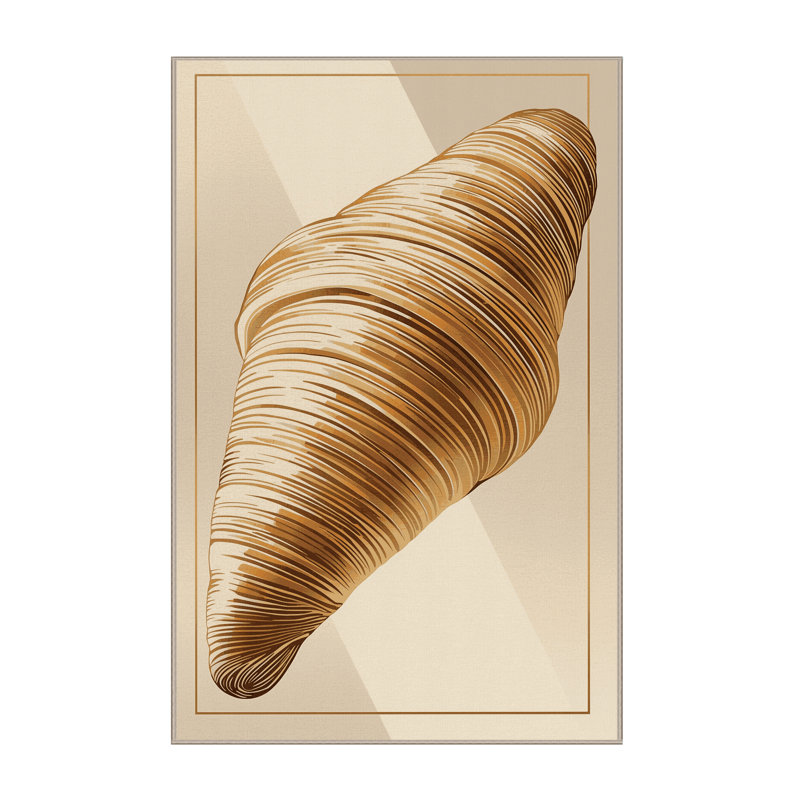 Tapis moelleux doux et luxueux beige Leonia Croissant, 5x8