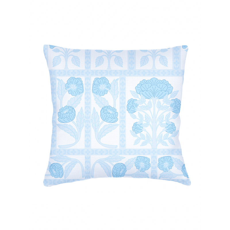 Printed Pillows Linen Floral Euro Pillow Cover & Insert