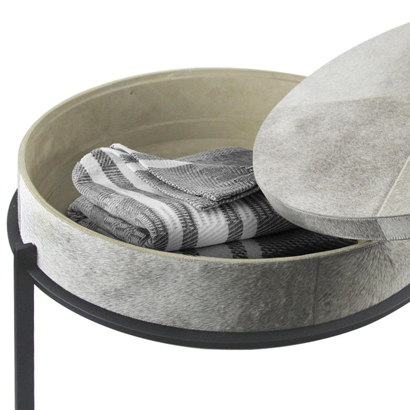 Frosted Leather Side Table